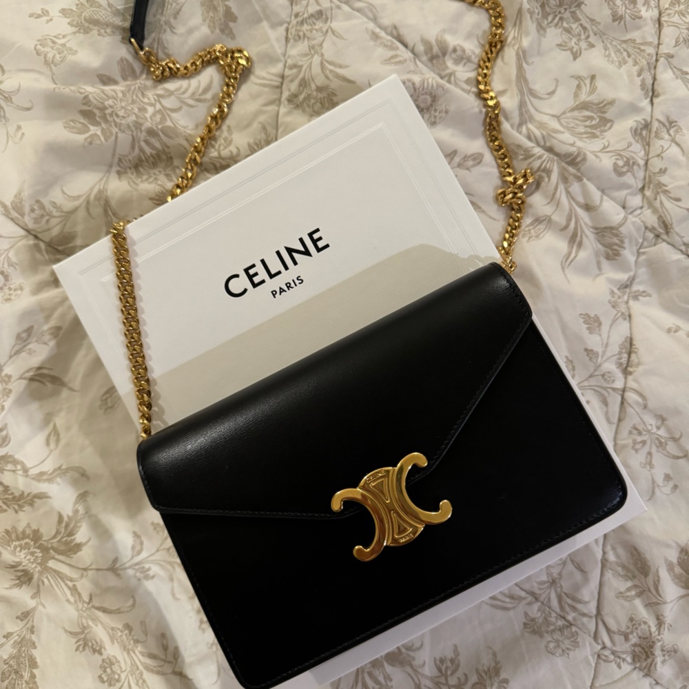 (SOLD) AUTHENTIC Celine Triomphe Wallet on Chain